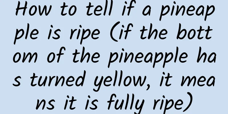 How to tell if a pineapple is ripe (if the bottom of the pineapple has turned yellow, it means it is fully ripe)