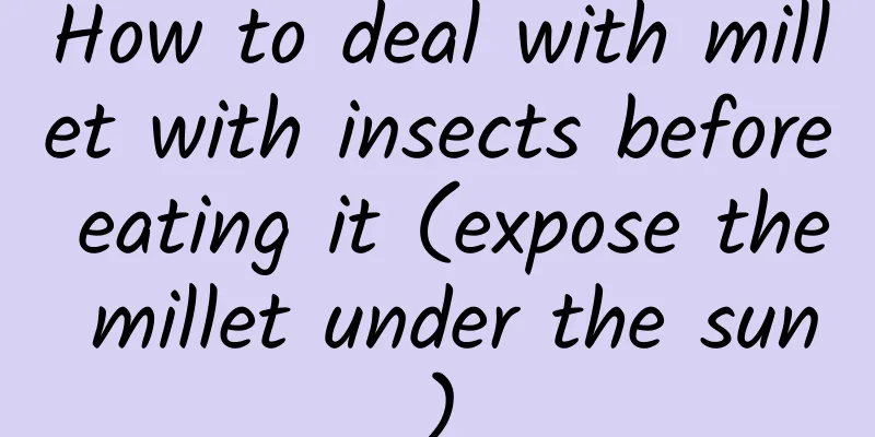 How to deal with millet with insects before eating it (expose the millet under the sun)