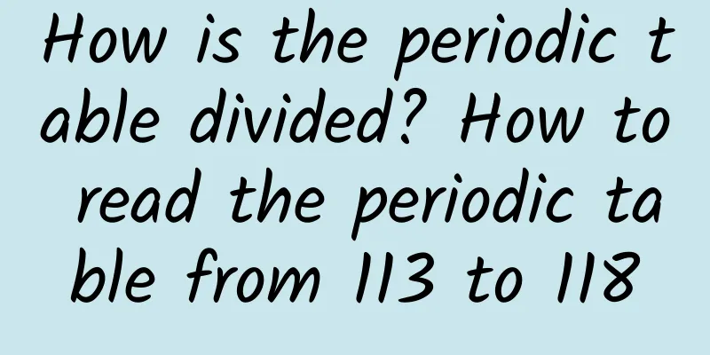 How is the periodic table divided? How to read the periodic table from 113 to 118