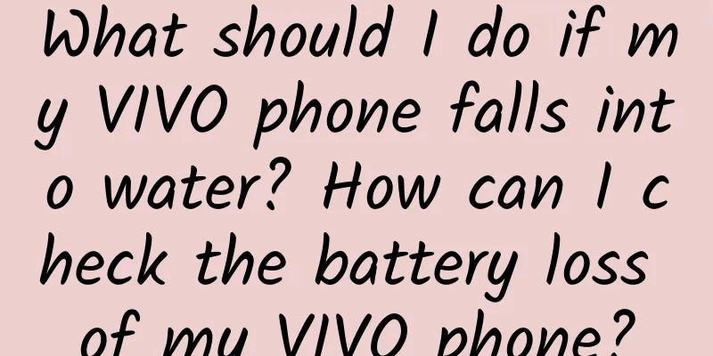 What should I do if my VIVO phone falls into water? How can I check the battery loss of my VIVO phone?