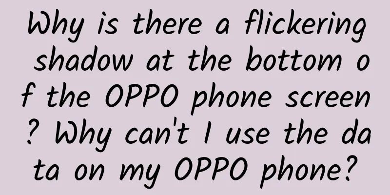 Why is there a flickering shadow at the bottom of the OPPO phone screen? Why can't I use the data on my OPPO phone?