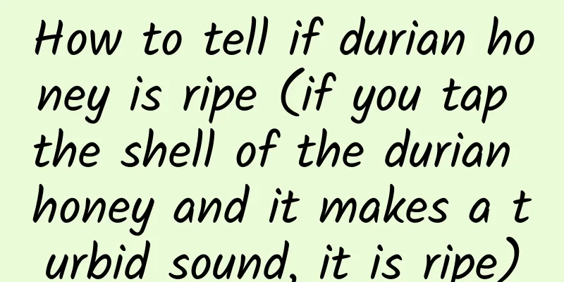 How to tell if durian honey is ripe (if you tap the shell of the durian honey and it makes a turbid sound, it is ripe)