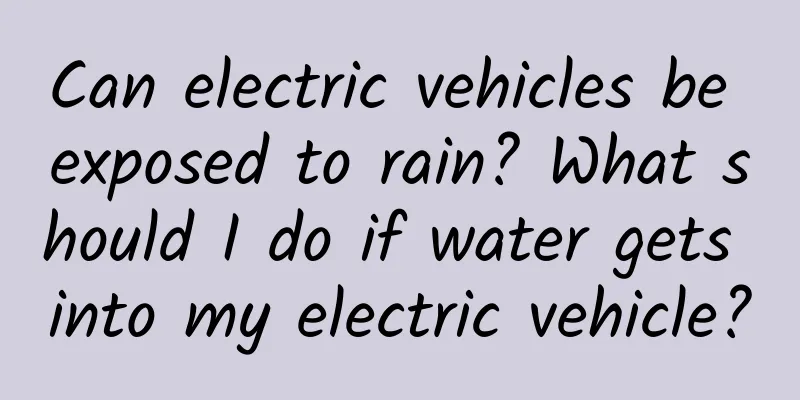 Can electric vehicles be exposed to rain? What should I do if water gets into my electric vehicle?
