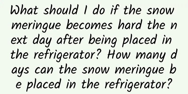What should I do if the snow meringue becomes hard the next day after being placed in the refrigerator? How many days can the snow meringue be placed in the refrigerator?
