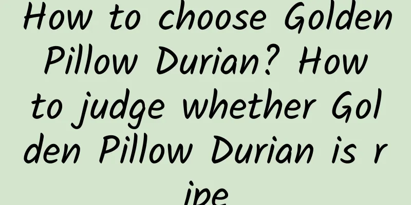 How to choose Golden Pillow Durian? How to judge whether Golden Pillow Durian is ripe