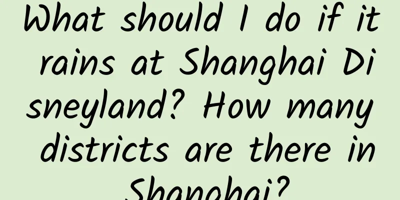 What should I do if it rains at Shanghai Disneyland? How many districts are there in Shanghai?