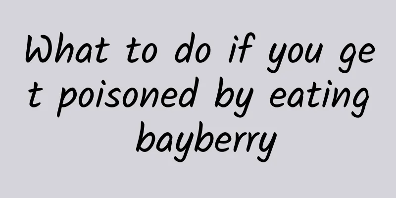 What to do if you get poisoned by eating bayberry