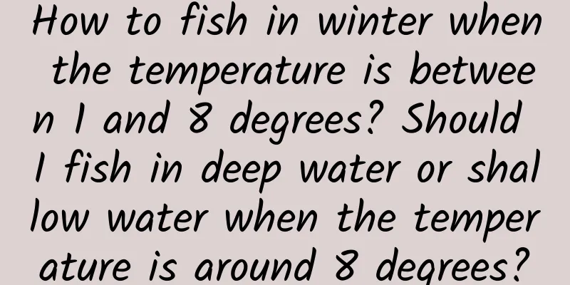 How to fish in winter when the temperature is between 1 and 8 degrees? Should I fish in deep water or shallow water when the temperature is around 8 degrees?