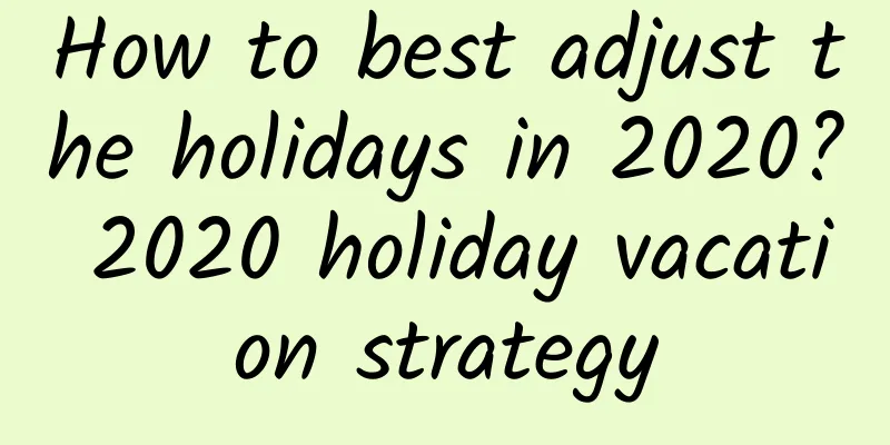How to best adjust the holidays in 2020? 2020 holiday vacation strategy