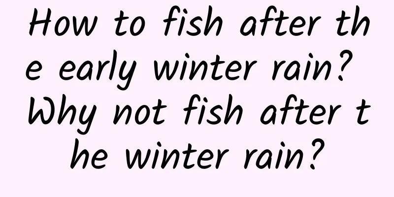 How to fish after the early winter rain? Why not fish after the winter rain?