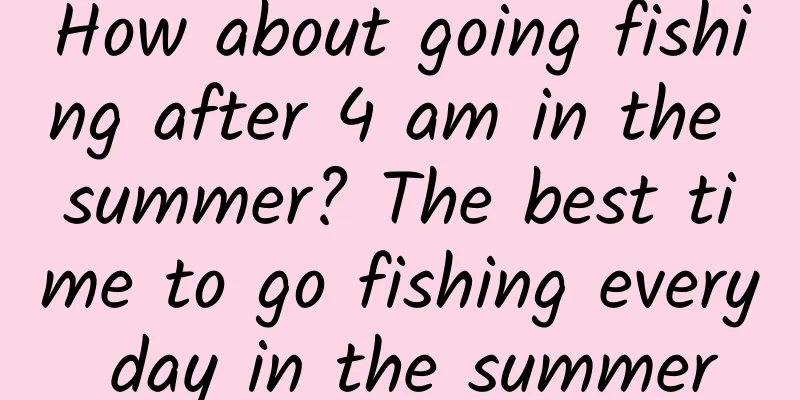 How about going fishing after 4 am in the summer? The best time to go fishing every day in the summer