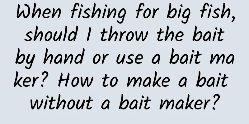 When fishing for big fish, should I throw the bait by hand or use a bait maker? How to make a bait without a bait maker?